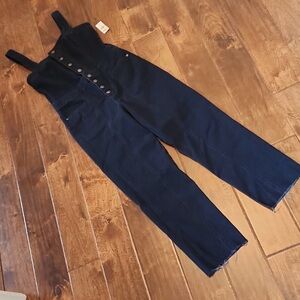 Express Cropped Jean Jumpsuit